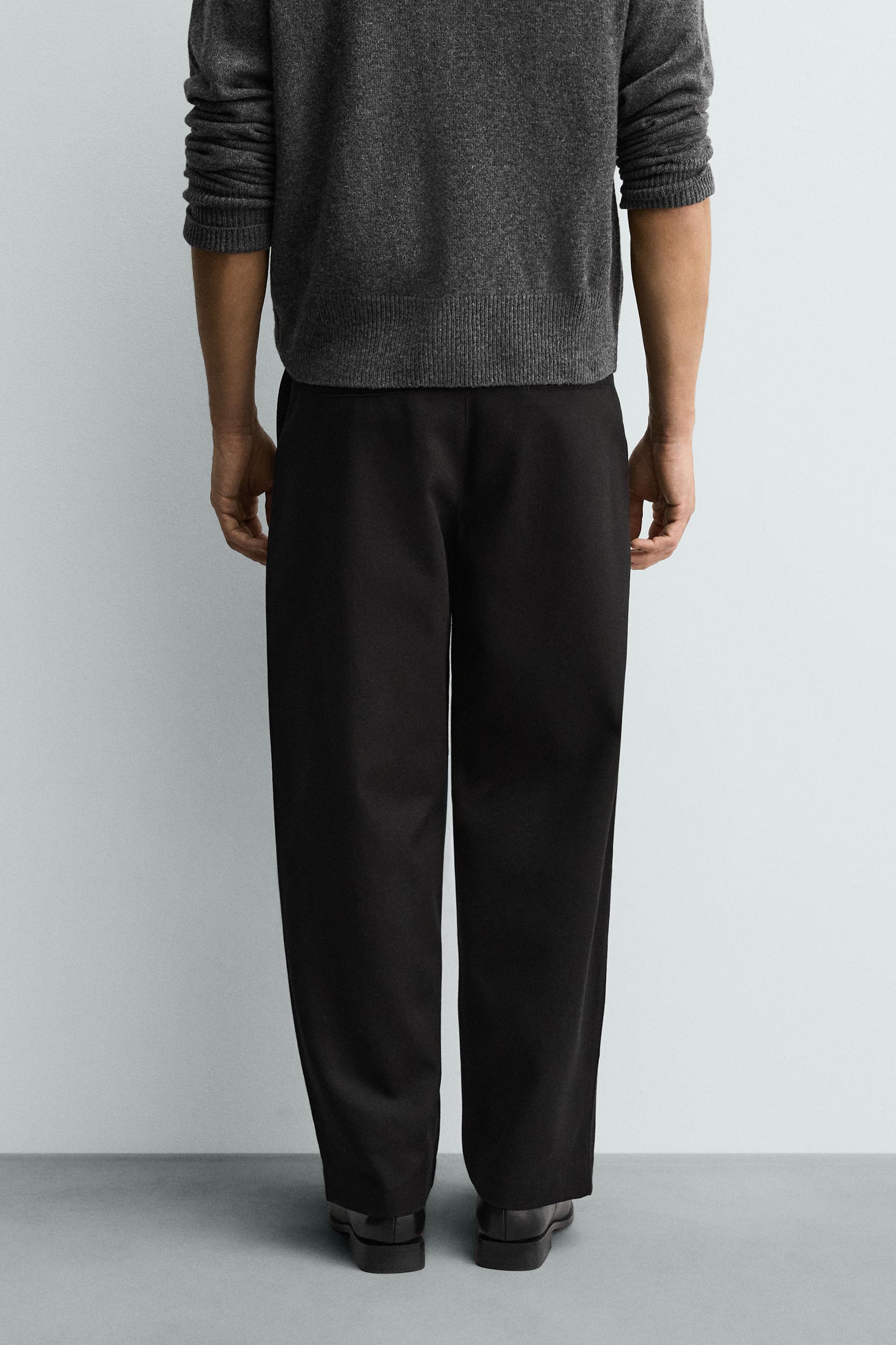 TEXTURED BALLOON FIT PANTS